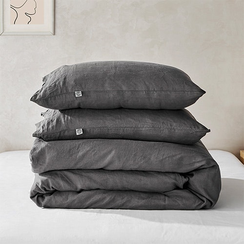 Natural Home 100% European Flax Linen Quilt Cover Set Pillowcases