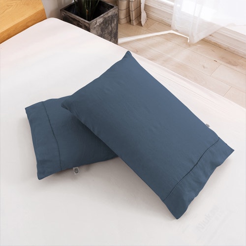 Natural Home Plain Dyed 100% European Flax Linen Sheet Set Pillowcases