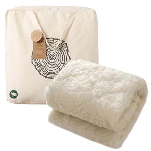 Natural Home All Season Wool Reversible Cot Underlay