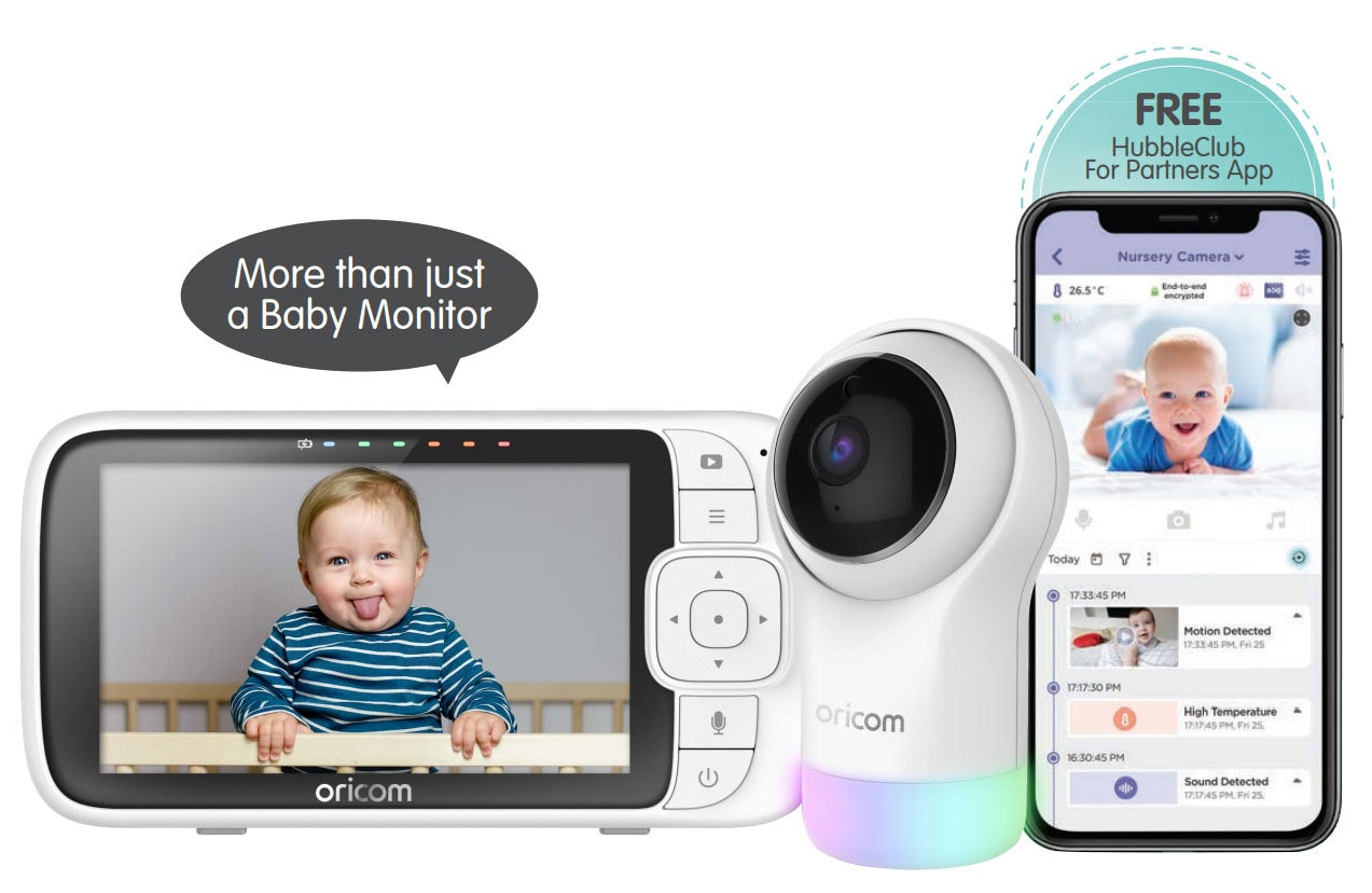 Oricom OBH930 Nursery Pal Glow+ Video Baby Monitor Set