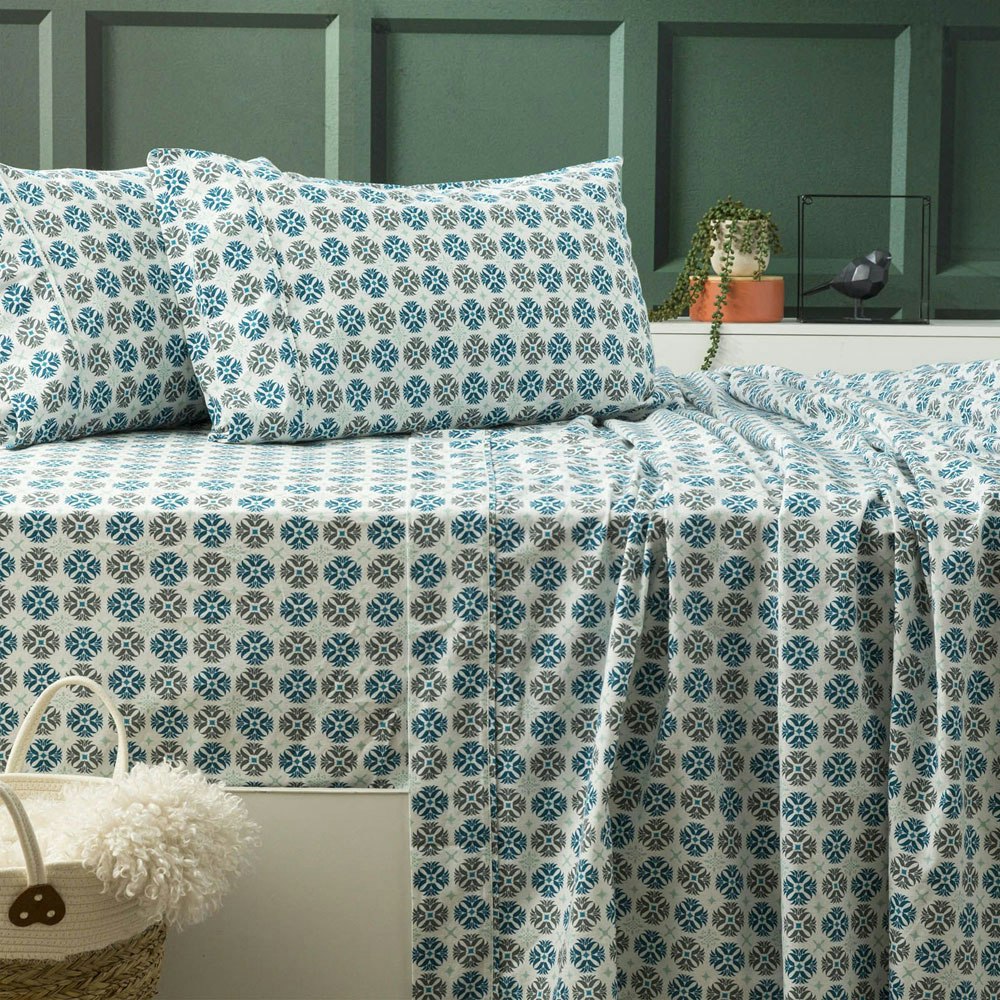 Park Avenue Caviar Egyptian Cotton Flannelette Sheet Set