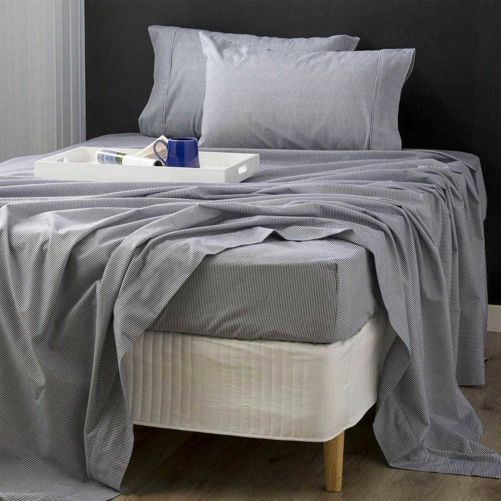 Park Avenue Leo Stripes 175 GSM Egyptian Cotton Flannelette Sheet Sets