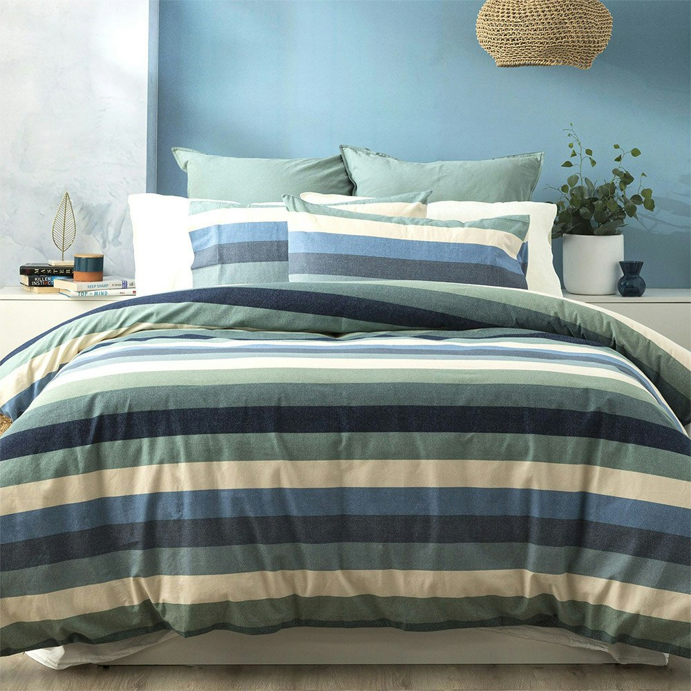 Park Avenue Marina Egyptian Cotton Flannelette Quilt Cover Set