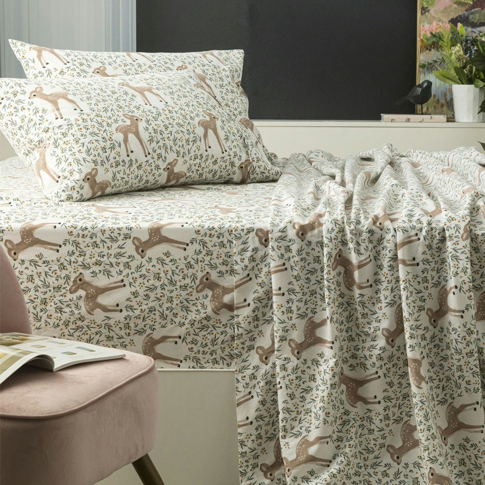 Park Avenue Woodland Egyptian Cotton Flannelette Sheet Set