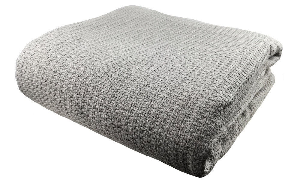 Egyptian Cotton Celluar Blanket Silver