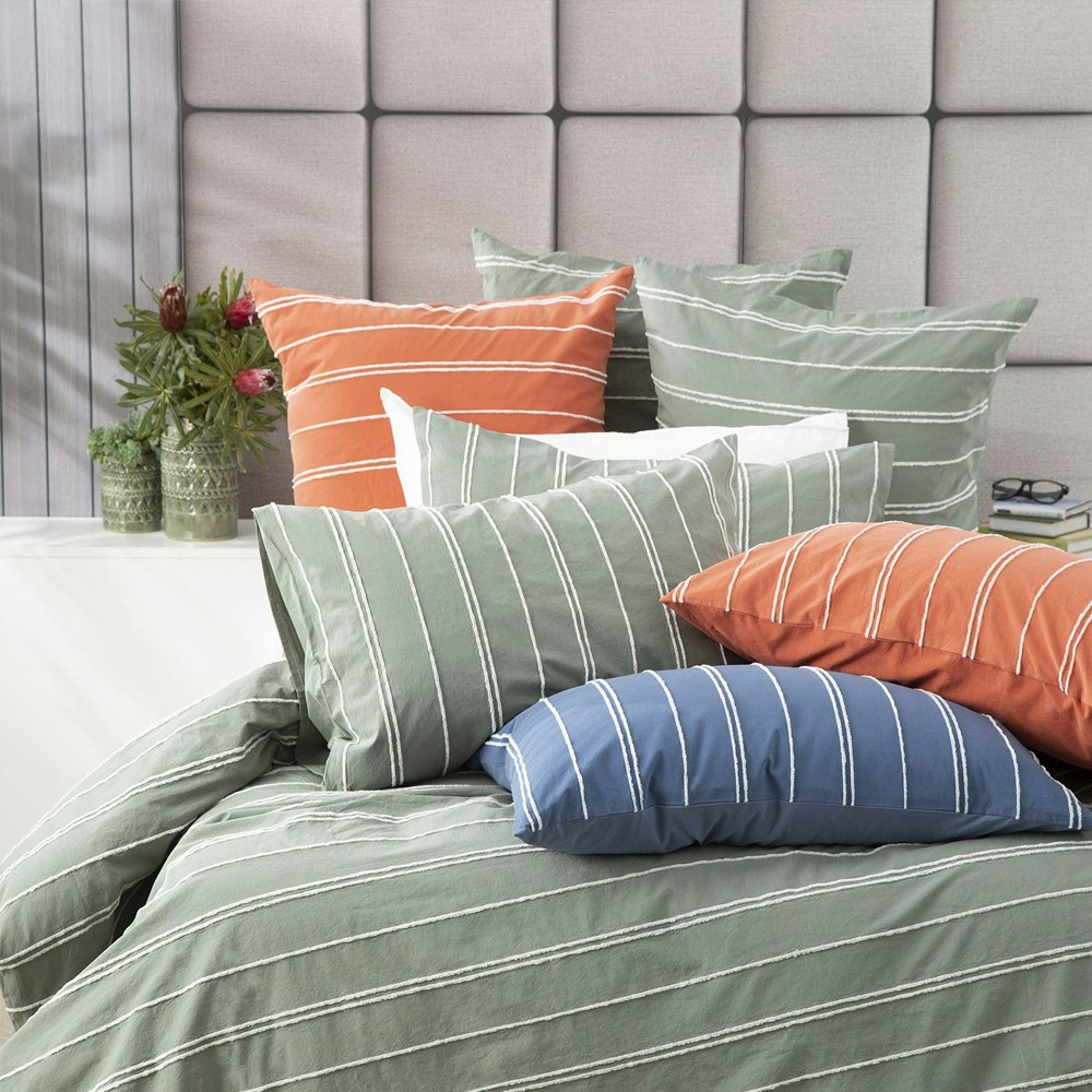 Renee Taylor Hudson Vintage Washed Cotton Chenille Quilt Cover Set
