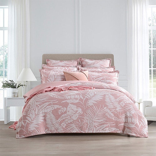 Renee Taylor Raven Jacquard Quilt Cover Set Clay Colour