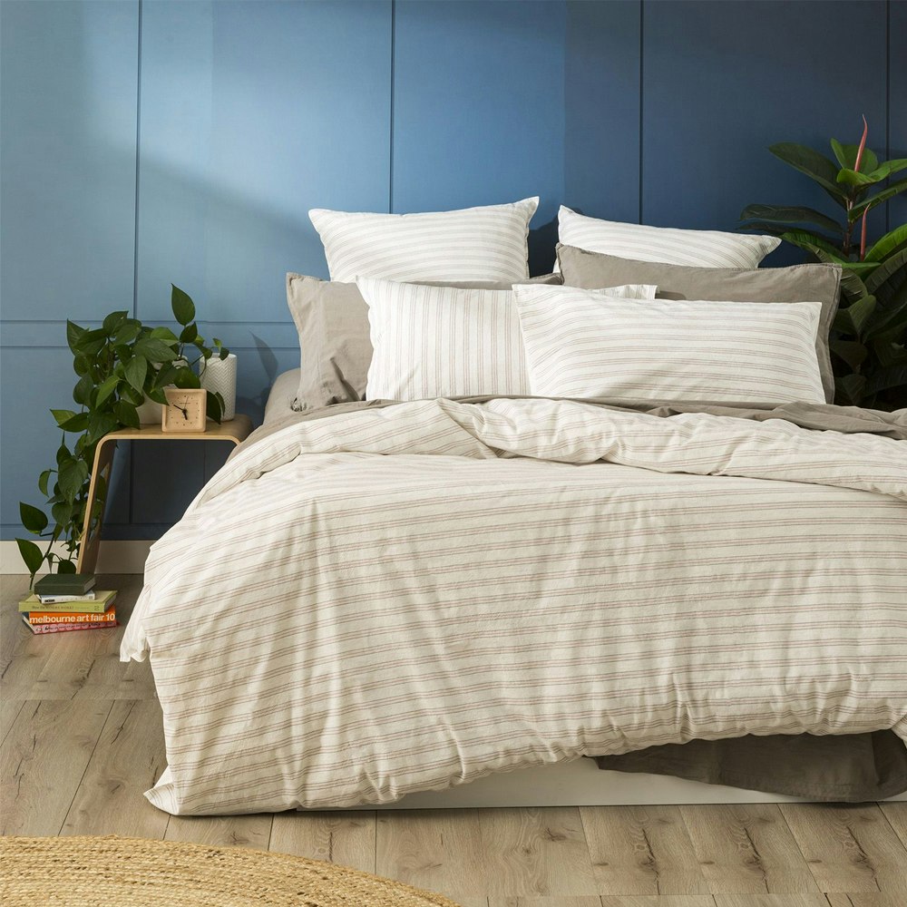 Renee Taylor Leo Yarn Dyed Vintage washed Cotton Quilt Cover Set