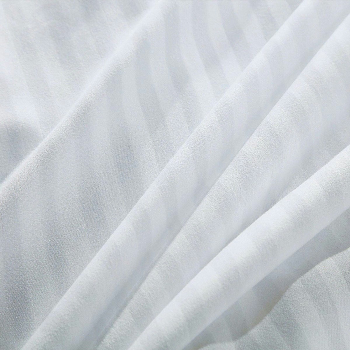Royal Comfort 1000TC 3 Piece Striped Blended Bamboo (Quilt Cover Set - Queen White)