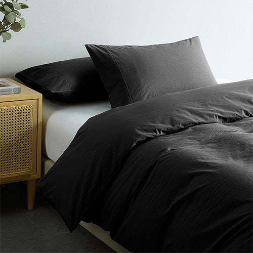 Royal Comfort Vintage Washed Cotton Quilt Cover Set