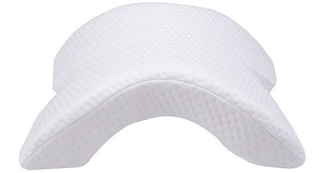 SleepLabs Arm Arch Contoured Memory Foam Pillow with Pillowcase