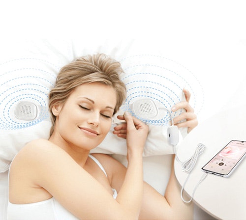 Sound Oasis Sleep Therapy Pillow Speaker with Holder