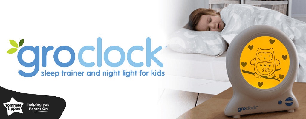 Tommee Tippee Ollie the Owl Groclock Childrens Sleep Training Clock Mobile Banner