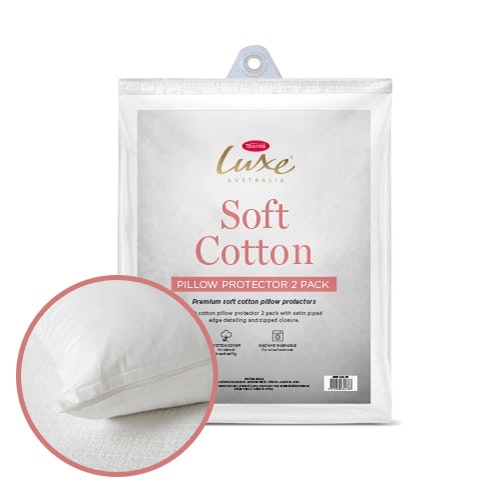 Tontine Luxe Soft Cotton Pillow Protector - 2 Pack