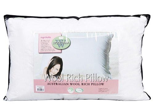 Wooltara Australian Wool Rich Pillow High Profile