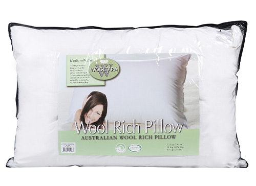 Wooltara Australian Wool Rich Pillow Low Profile