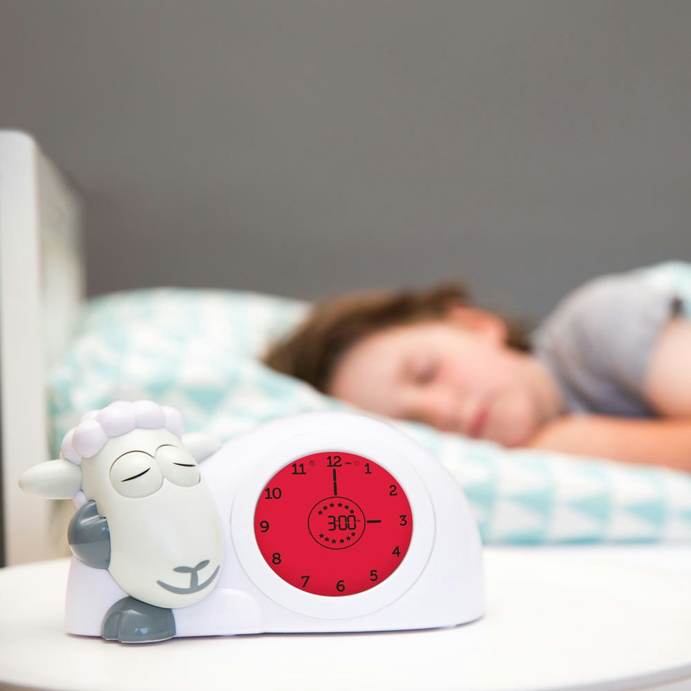 ZAZU Sam the Lamb Sleeptrainer Clock With Nightlight