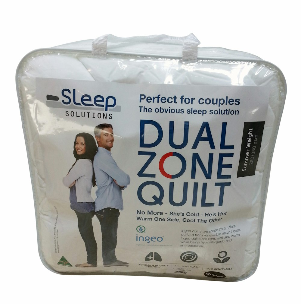Couples Dual Zone Summer Quilt Packed