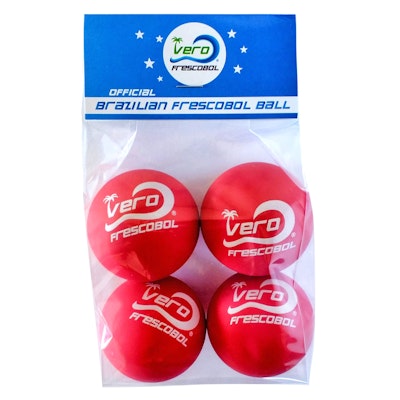 4 Red Official Vero Frescobol Balls