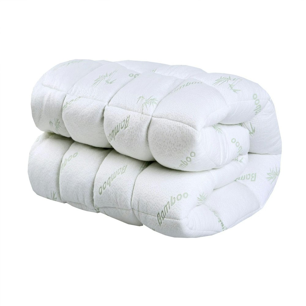 Bamboo Covered Ball Fibre Cot Mattress Topper 1000 GSM