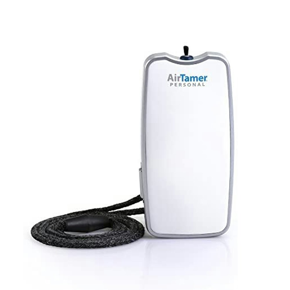 FilterStream AirTamer Travel Ionic Rechargeable Portable Air Purifier A310 Oblique White