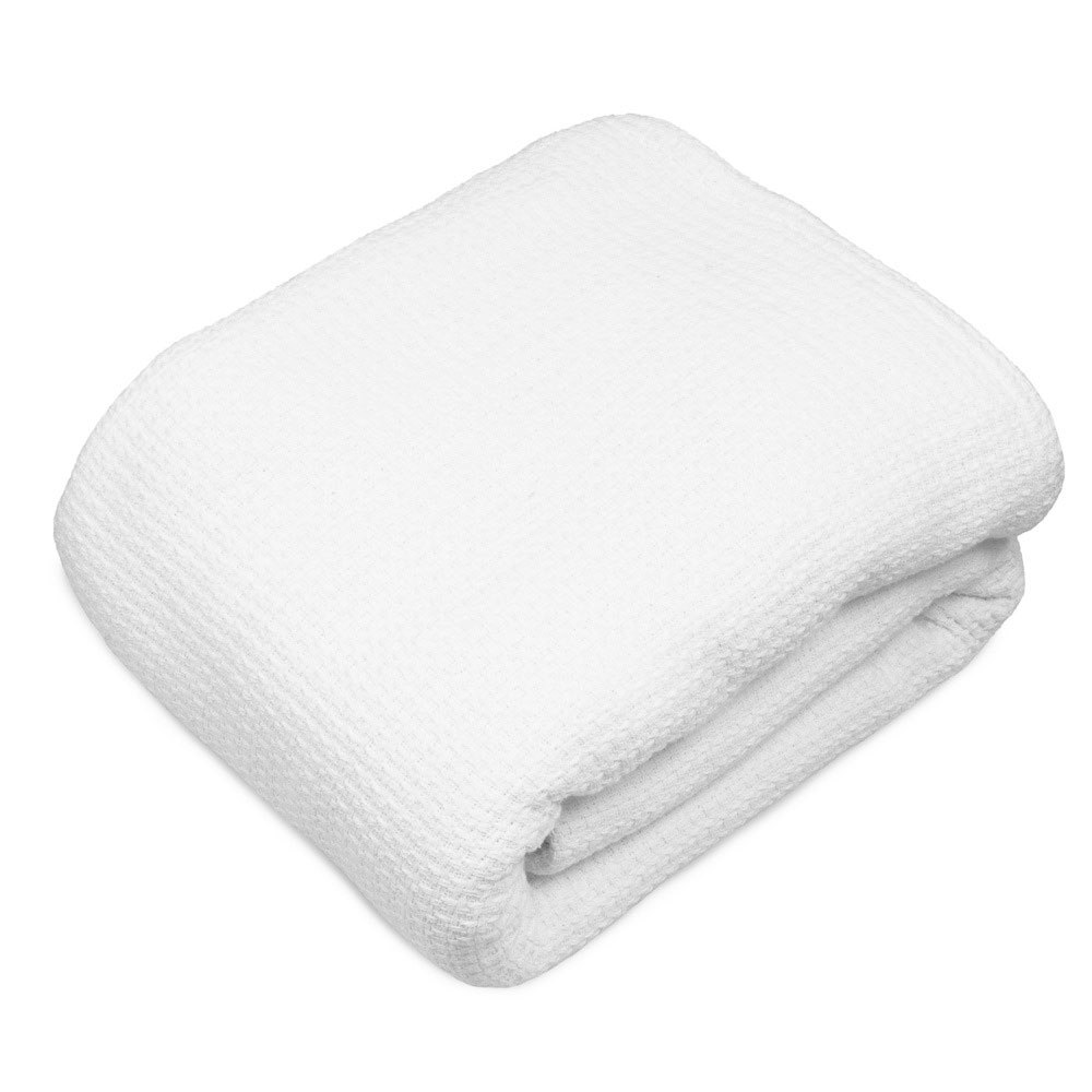 Algodon Sophie Cotton Waffle Blanket White
