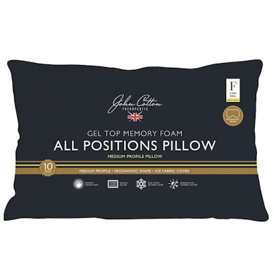 John Cotton All Positions Gel Top Memory Foam Pillow