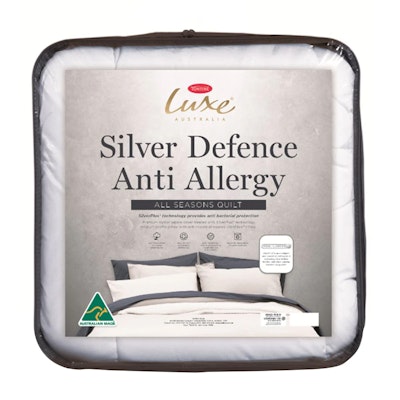 Tontine Luxe Silver Defence Anti Allergy All Seasons Quilt New