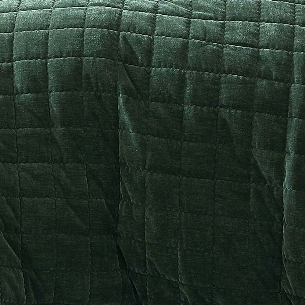 Logan and Mason Apollo Velvet Square Quilted Quilt Cover Set Cilantro