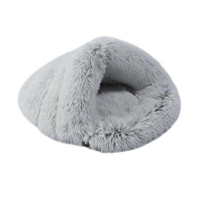 Charlie's Shaggy Faux Fur Igloo Cat Cave Bed