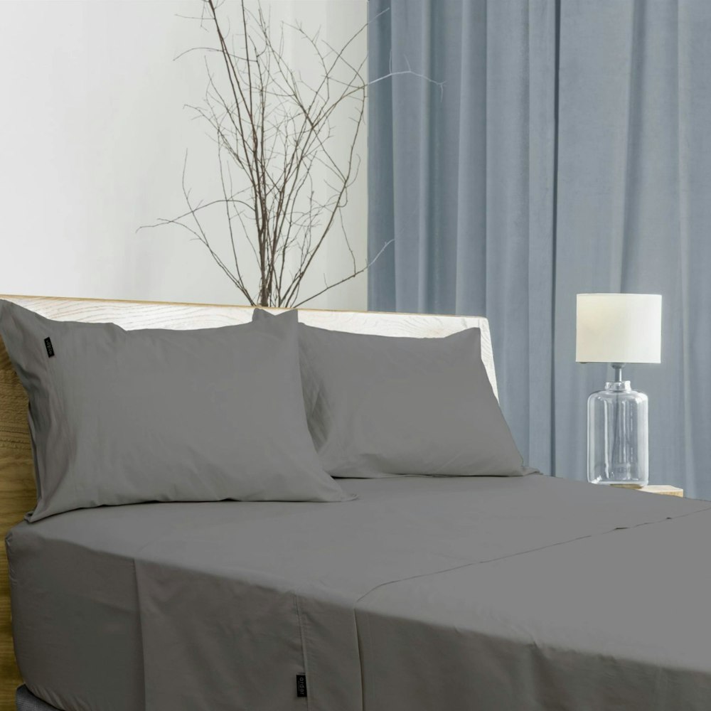 Ardor Home 700 Thread Count Antibacterial Cotton Rich Sheet Set Charcoal