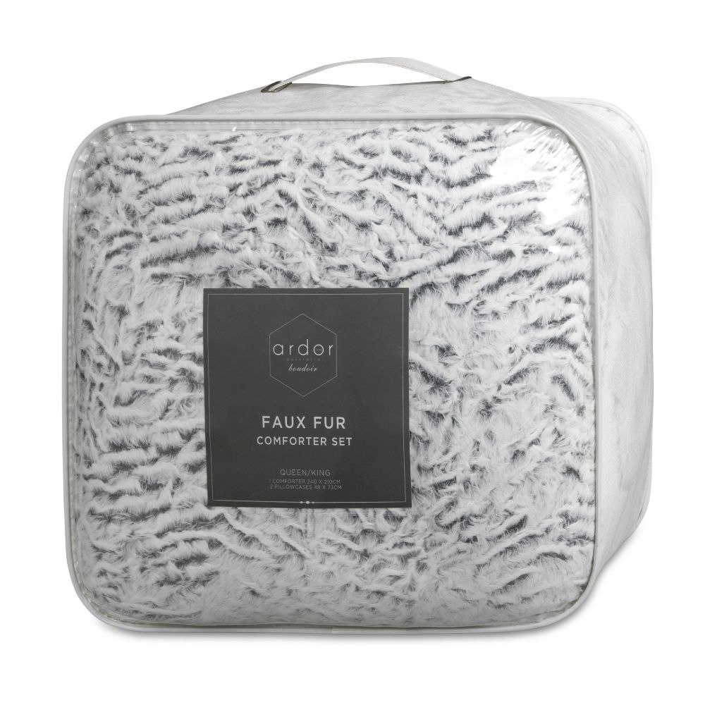 Ardor Boudoir Faux Fur Sherpa 3PCE Comforter Set