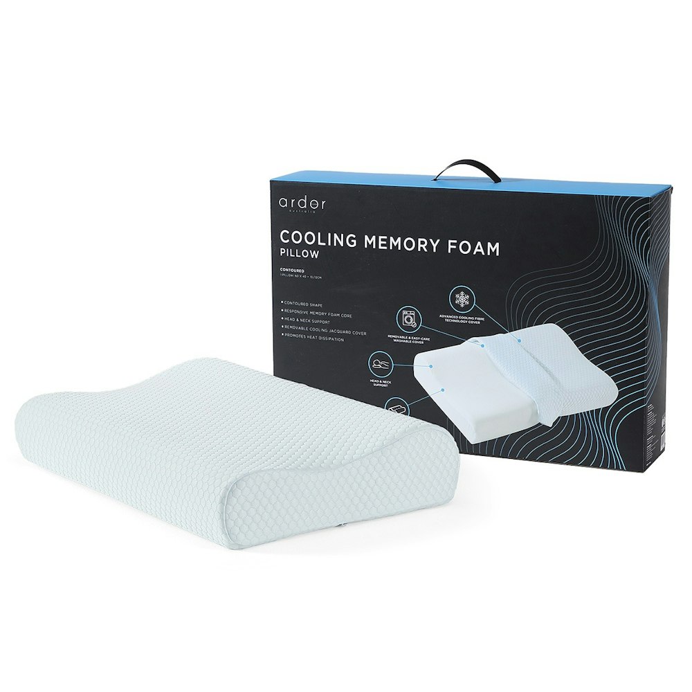 Ardor Home Contoured Cooling Memory Foam Pillow With Packaging
