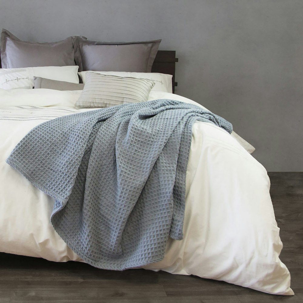 Ardor Ultra Light Cotton Waffle Blankets Blue