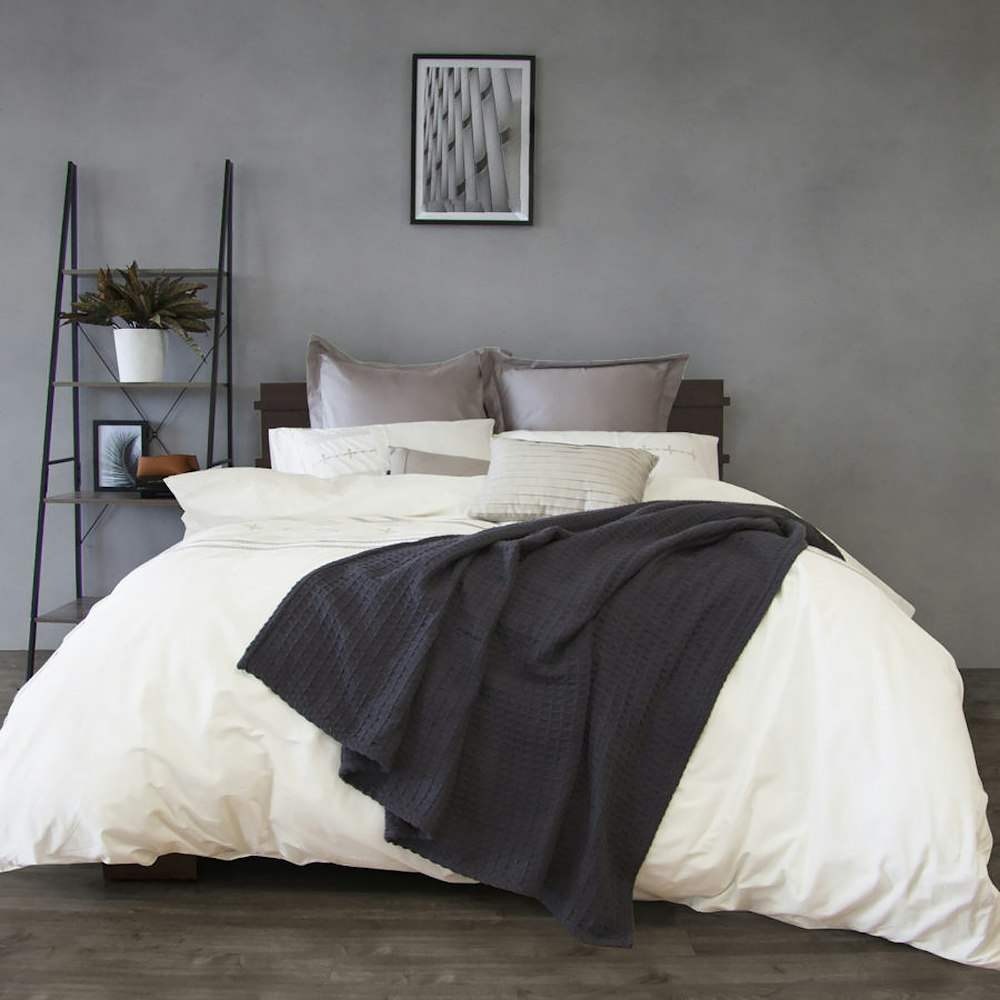 Ardor Ultra Light Cotton Waffle Blankets Charcoal