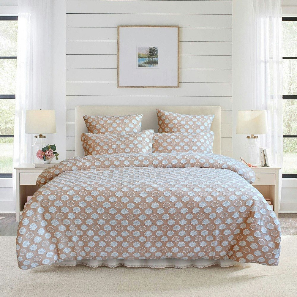 Renee Taylor Ariel Chenille Tufted Jacquard Quilt Cover Set