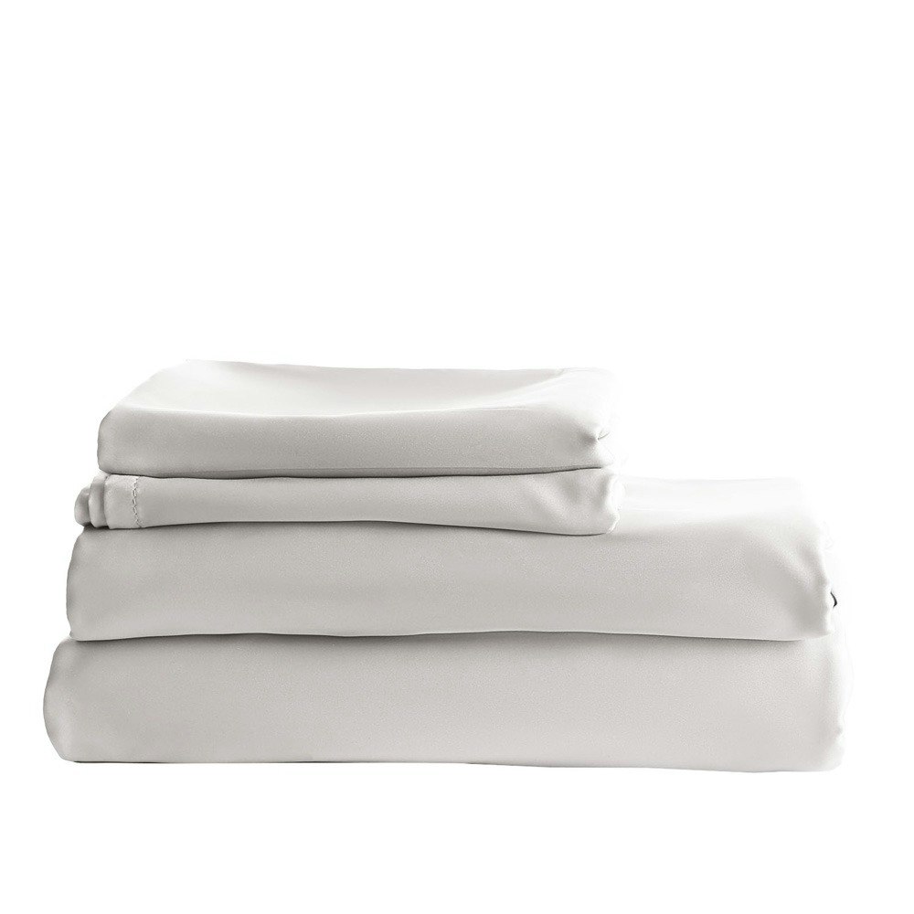 Balmain 1000 Thread Count Bamboo Cotton Quilt Cover Set Cool Grey