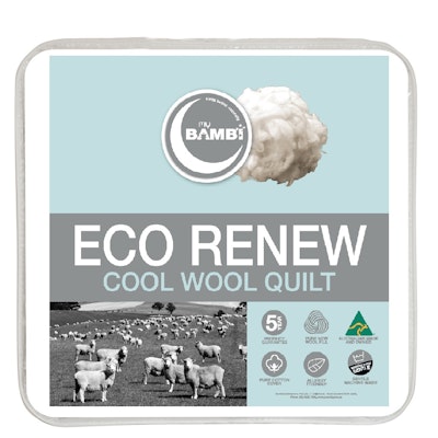 Bambi Australian Made Cool Wool Summer Quilt 200GSM Packaging