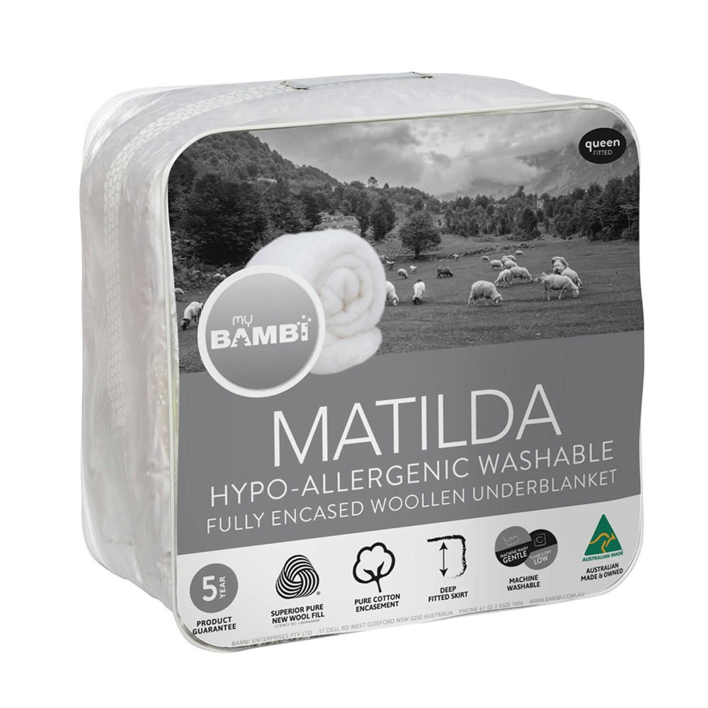 Bambi Matilda Hypo Allergenic Wool Underblanket