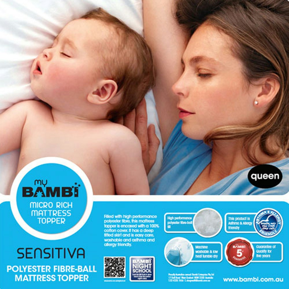 Bambi Sensitiva Polyester Ball Fibre Mattress Topper