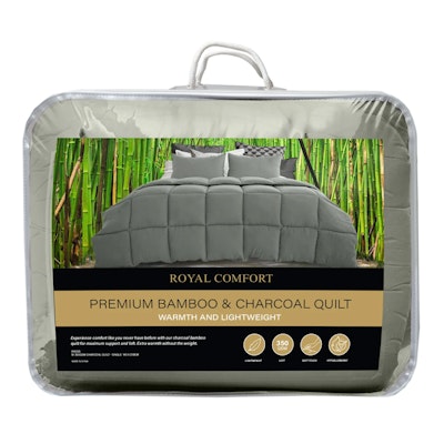 Royal Comfort 350GSM Premium Bamboo and Charcoal Quilt