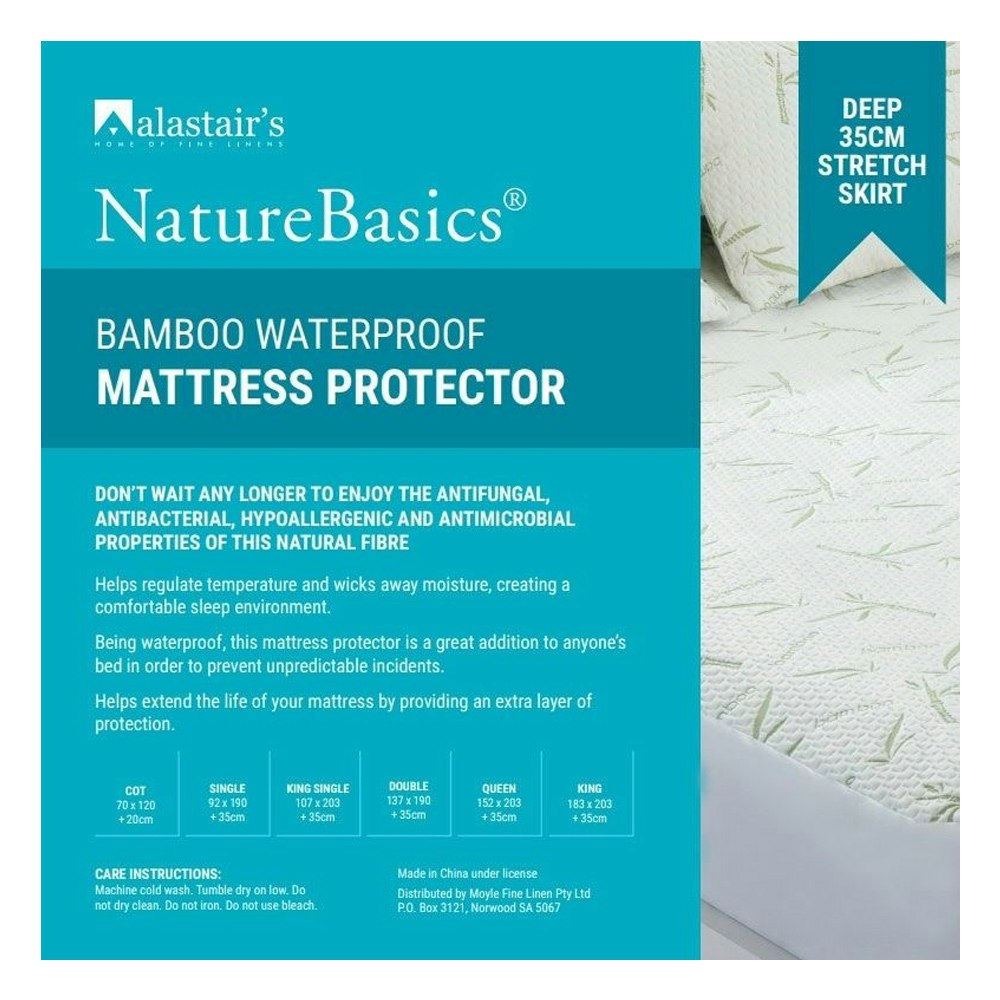 Alastair's NatureBasics Bamboo Quilted Waterproof Mattress Protector Base Image