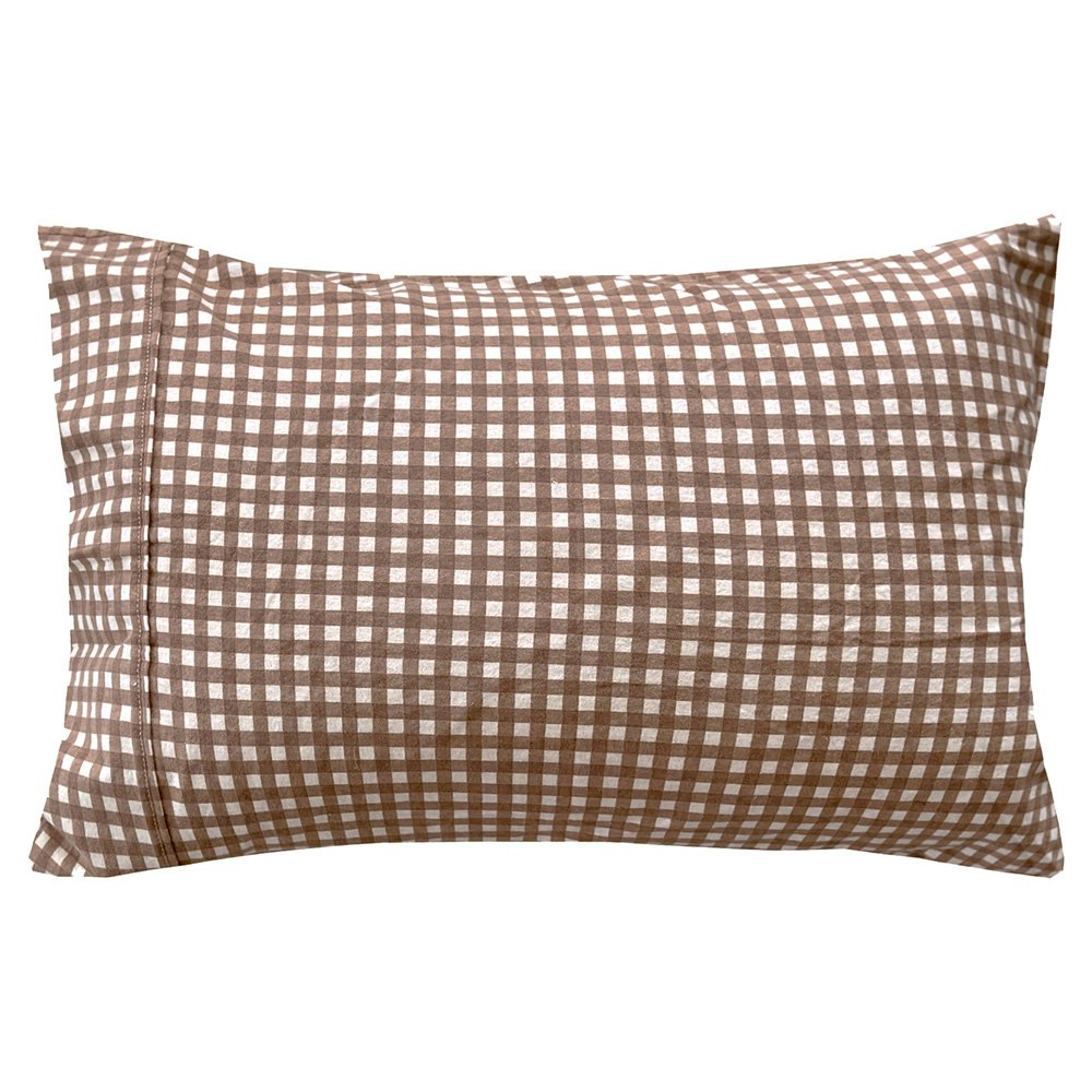 Bambury Gingham Cotton Flannelette Sheet Set Pillowcase