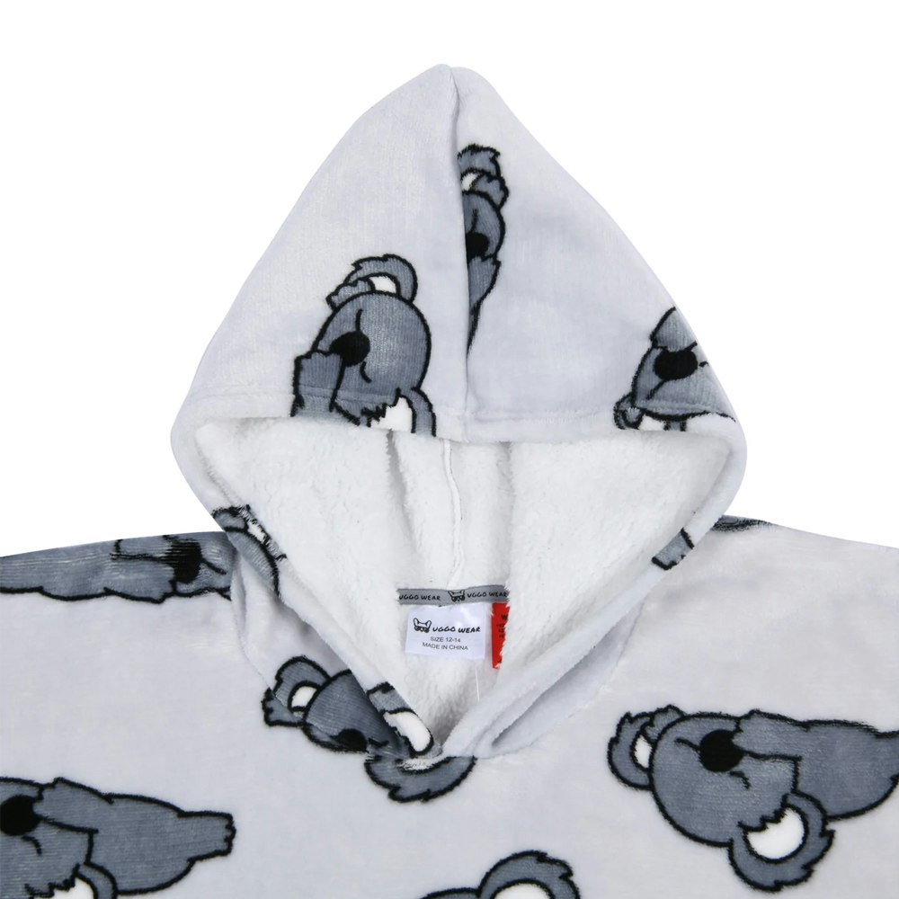 UGGOWEAR Giant Hoodie Bearly Awake Light Grey