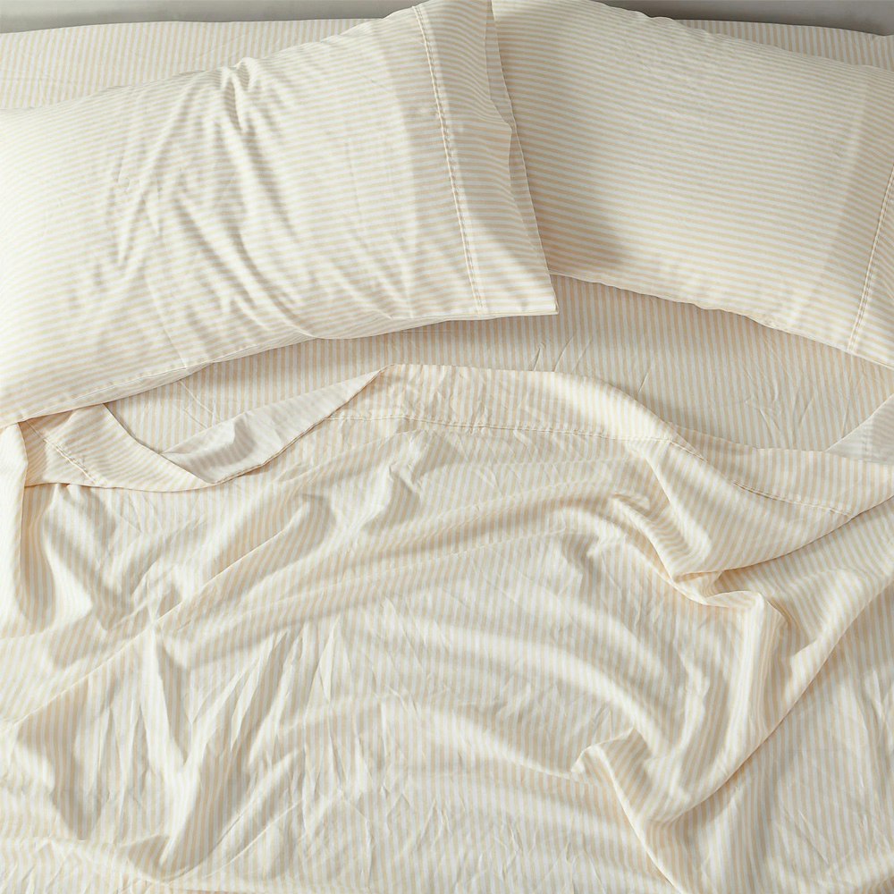 Royal Comfort Luxury Striped Linen Quilt Cover Set Beige