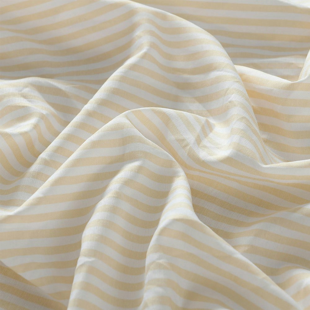 Royal Comfort Luxury Striped Linen Quilt Cover Set Beige