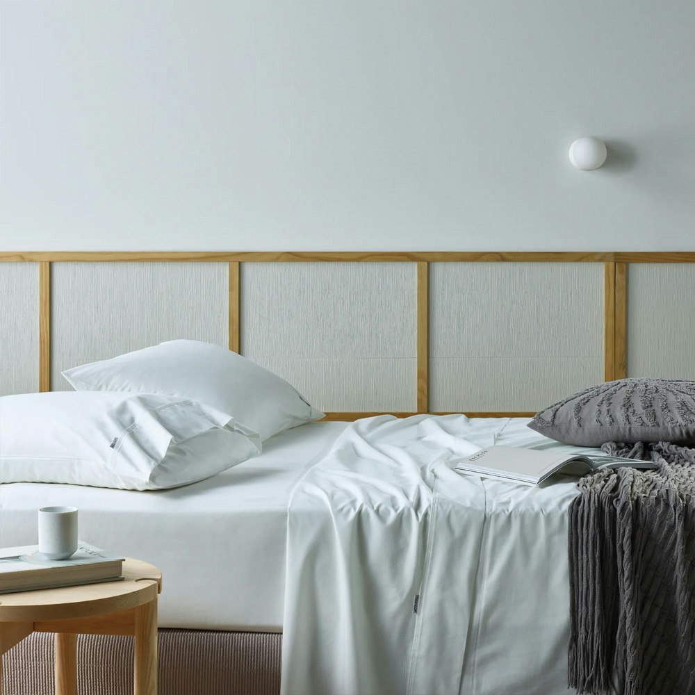 Bianca Natural Sleep Recycled Cotton and Bamboo Sheet Set White