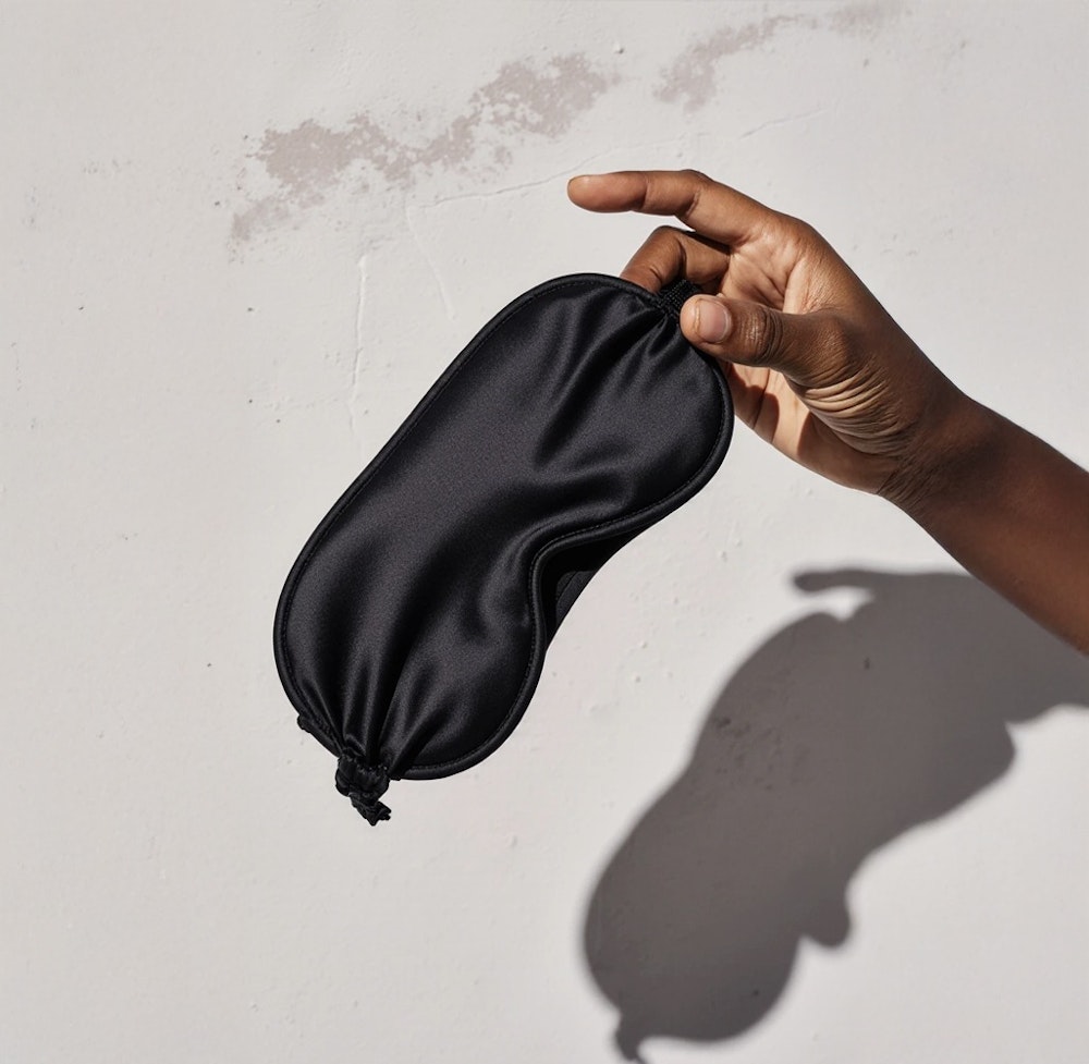 Travel Easy Luxurious Mulberry Silk Black Sleep Mask Thumbnail