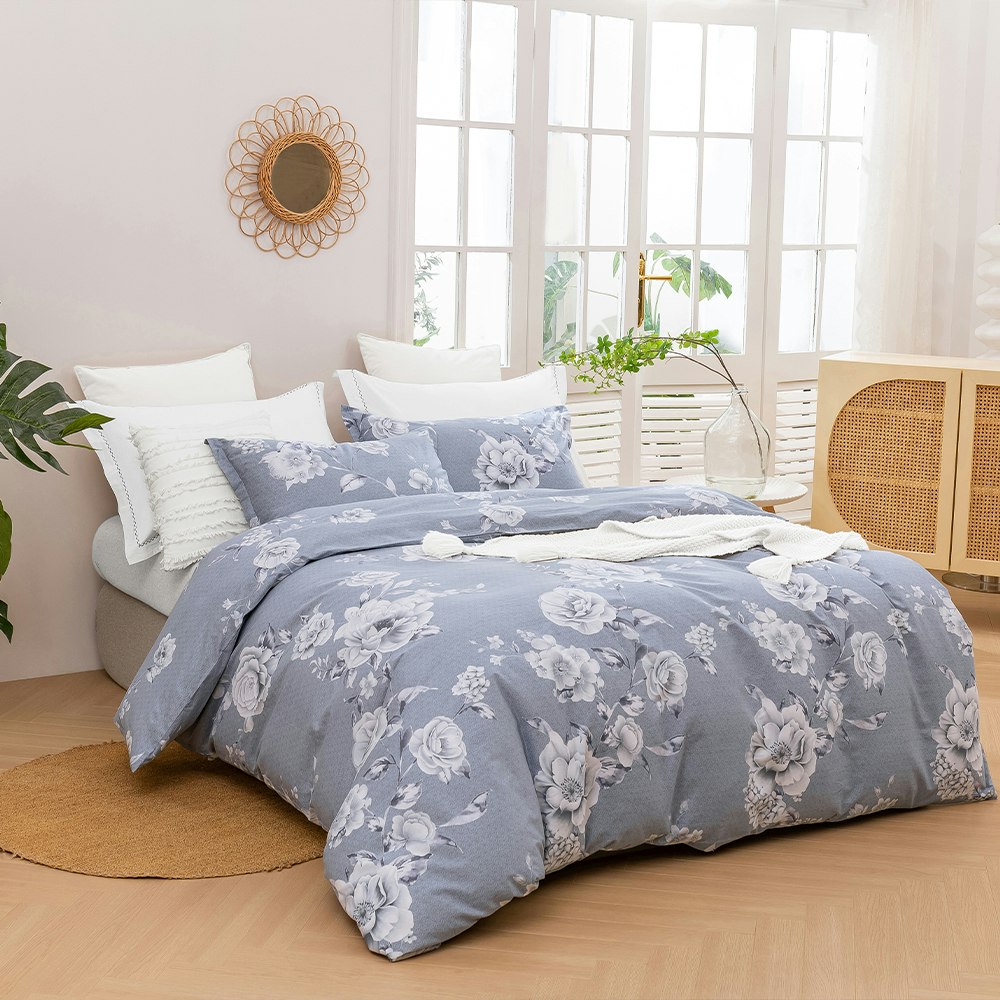 Dreamaker Blossom 100% Cotton Quilt Cover Set 3