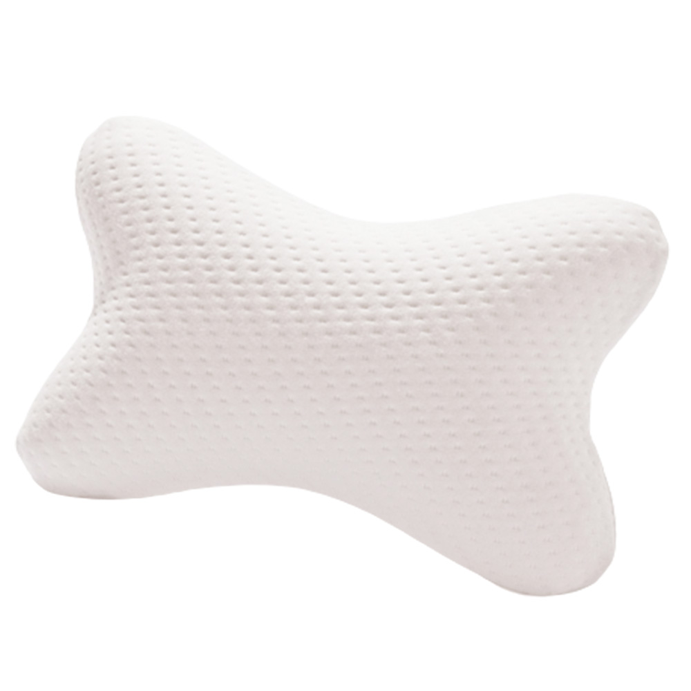 Shaped memory outlet foam pillow